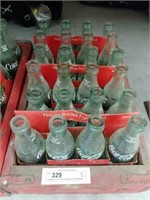 Vintage Coca Cola Crates w/ Later Bottles