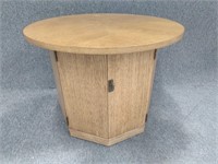 Round End Table With Octagonal Base
