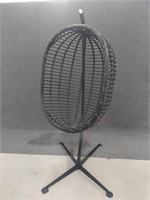 Wicker Basket Swing with Stand
