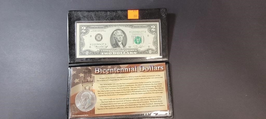 Eisenhower One Dollar Coin Bi-Centennial With-