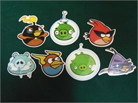 Lot Of Six Angry Birds Fridge Magnets