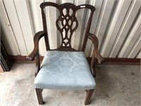 Mahogany captains chair carved