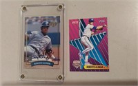 Two Roberto Alomar Baseball Cards Incl. Signed