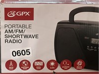 GPX SHORTWAVE RADIO RETAIL $30