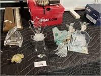 9 Pcs of Hand Spun Glass Decor