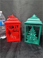 2 Plastic Candle Lanterns