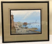 Original Gouache Painting of Naples, Italy #17