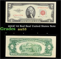 1953C $2 Red Seal United States Note Grades Select
