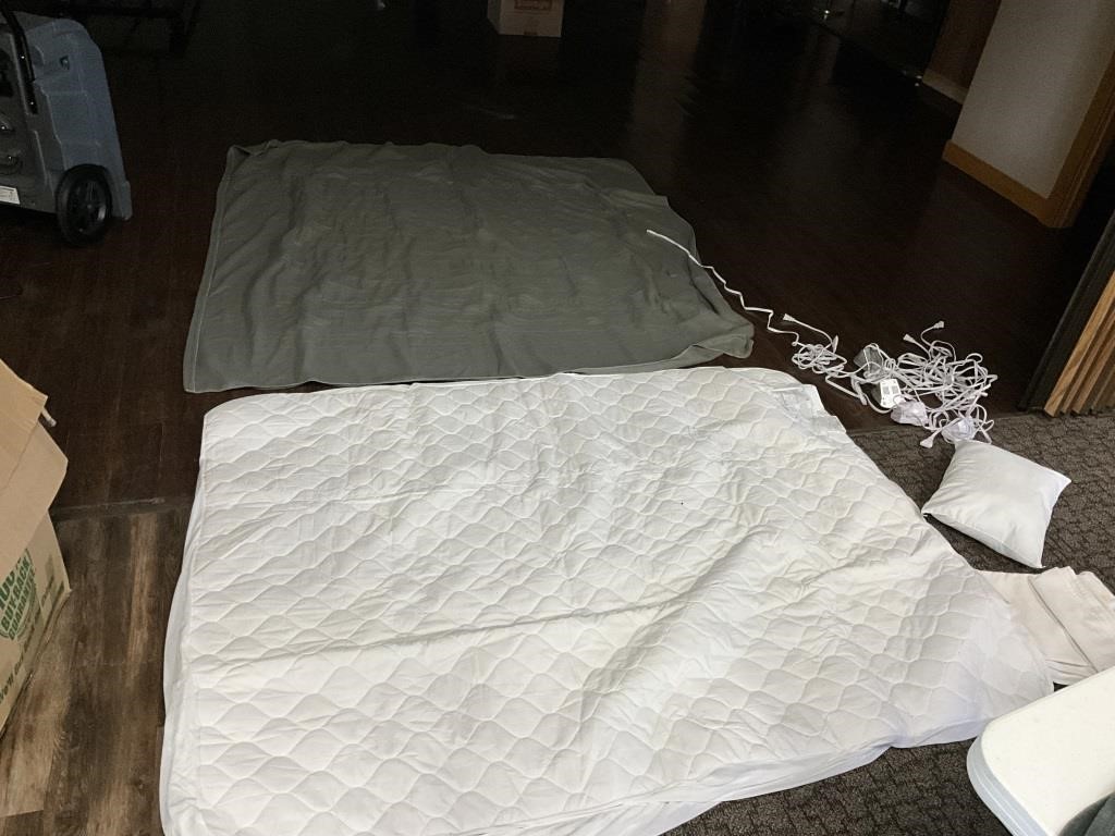 Heated blanket and mattress pad with a sheet