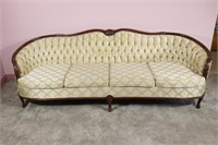 Victorian 4- Seater Carved Intricate Shaped Sofa