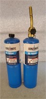 PROPANE TORCH W/ TWO BOTTLES AND STRIKER