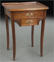 Louis Majorelle inlaid 2-drawer side table,