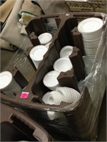 Plates, Dishes in Rolling Cart
