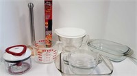 MEASURING CUPS + BAKING DISHES + ETC