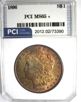 1896 Morgan PCI MS65+ Great Toning