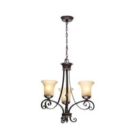 $55 Hampton Bay Essex 3Light Aged Black Chandelier