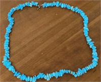 Large turquoise bead necklace