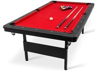 GoSports 7 ft Billiards Table - 7ft Red