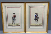 2 Antique Military Fine Art Prints