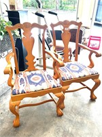 Pair of Ball & Claw Maple Formal Chairs