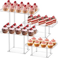 4Pack Dessert Table Display Set Acrylic Dessert