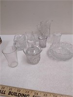 Group of cut glass glassware