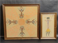 Navajo Tribe Framed Sand Paintings