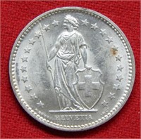 1928 Swiss 2 Francs