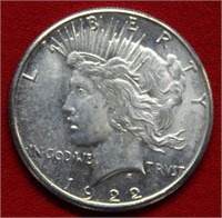 1922 S Peace Silver Dollar