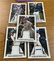 5- 2002 Topps Series 2 Game Jersey Cards