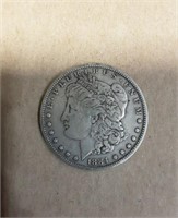 1884 Morgan Dollar.