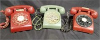 Group of vintage rotary telephones