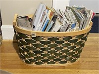 Basket with Assorted Magazines