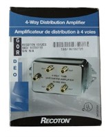 Recoton 4-Way Signal VHF/UHF/FM Amplifier 4 O/P