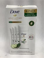 Dove 4 Pk Invisible + Deodorant