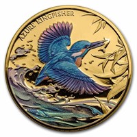 2023 Niue 1 Oz Gold Proof Azure Kingfisher