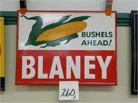 Blaney Bushels Ahead Metal Sign (16x12)