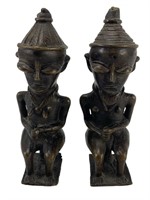 Bronze Yoruba Ogboni Edan Figurines (male&female)