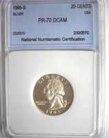 1995-S Silver Quarter NNC PR-70 DCAM