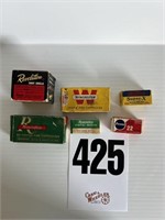 Vintage shell boxes, some w/ ammo