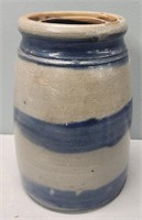 Stoneware Canner Western Pa 3 Strip Blue Decorated