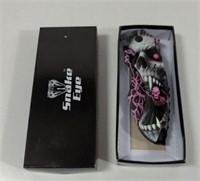 4New in Box Stainless Steel Vampire Skull Pink and