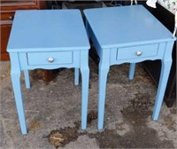 (2) Blue Side Tables