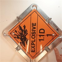 HAzardous material metal sign