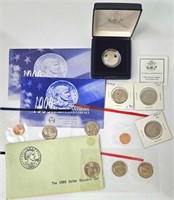 9 Susan B Anthony Dollar Coins - Proof, Souvenir