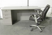 Desk w/ Rolling Office Chair - 64" x 23.5" x 29"