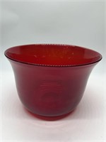 Large Ruby Red Art Glass Bowl
