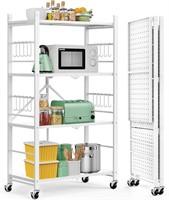 4-Tier Foldable Shelves for Storage