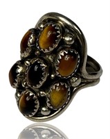 Lady's Sterling Silver Tiger's Eye Ring