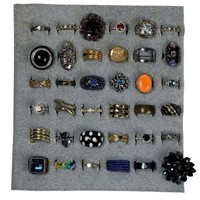 Exquisite Collection: Set of 36 Various Rings